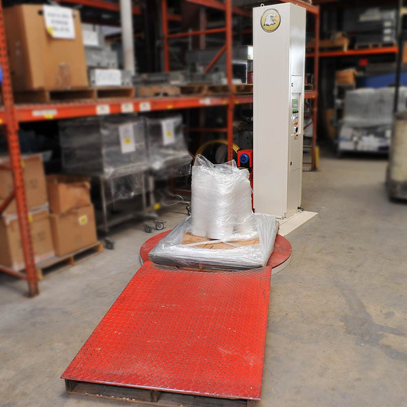 Eagle 2000B Semi-Automatic Pallet Stretch Wrap Machine 59" Turntable with Ramp