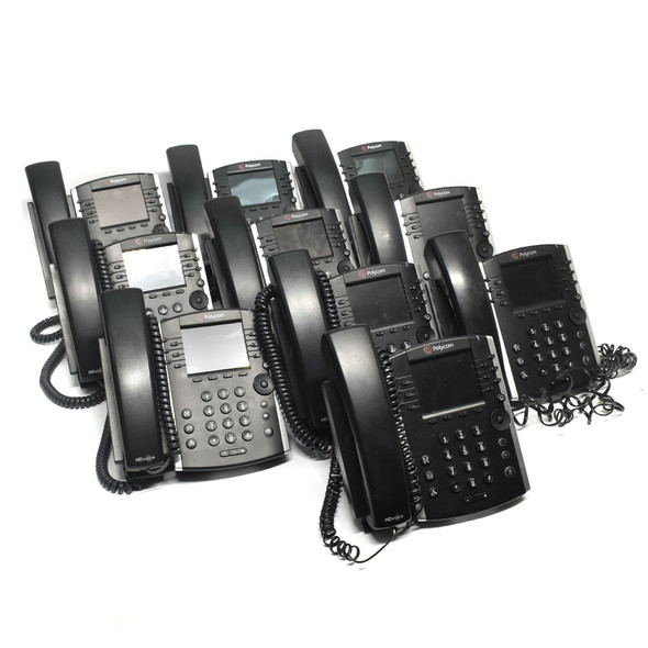 Polycom VVX 410 VoIP Business Desk Telephone w/ Stands (10)