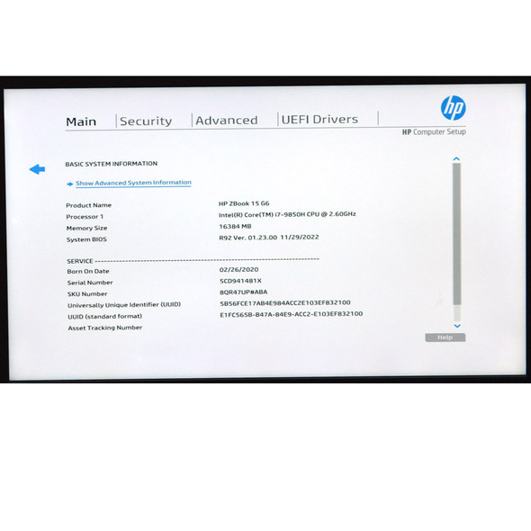 HP ZBook 15 G6 15" Laptop Intel i7-9850H 2.60GHz 512GB SSD 16GB Win11 Pro T2000