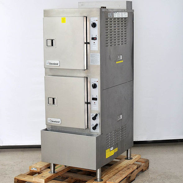 Cleveland 24CGA10.2 Dual 10-Pan Convection Steamer Floor Gemini Natural Gas