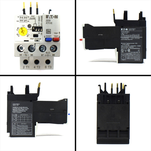 Eaton XTOE1P6BCS ZEB12-1.65 Overload Relay Electronic Protection