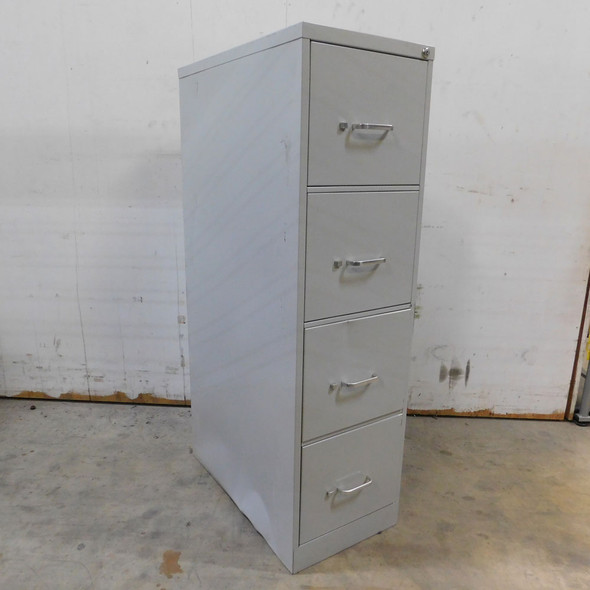 Vertical Filing Cabinet 4-Drawer Light Gray 15" W x 26.5" D x 52" High