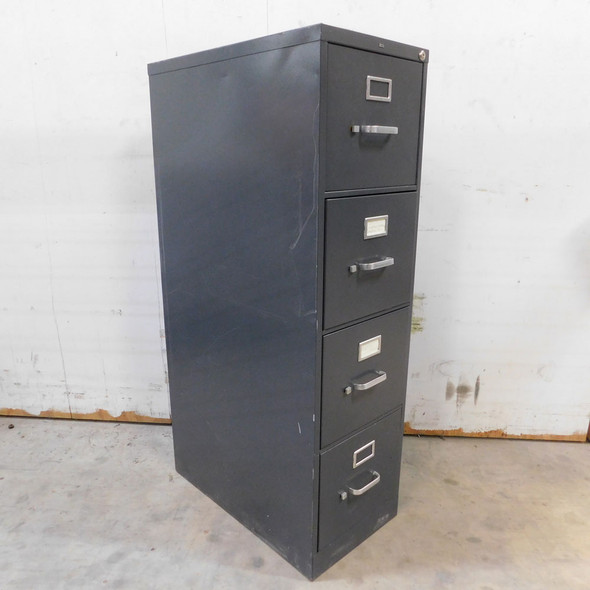 HON Vertical Filing Cabinet 4-Drawer 15" W x 26.5" D x 52" H Charcoal