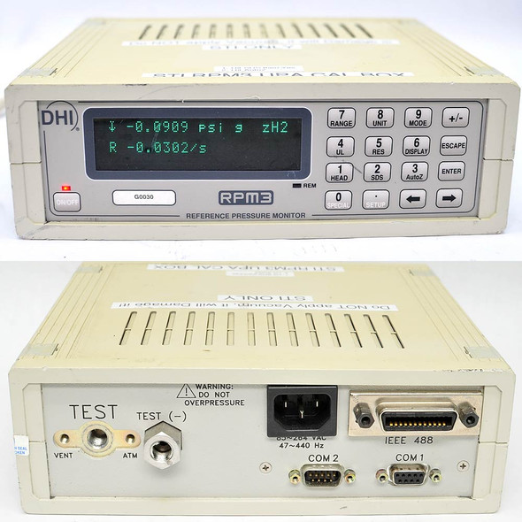 DH Instruments RPM3 Reference Pressure Monitor 0-30PSIg Manometer G0030 - Parts