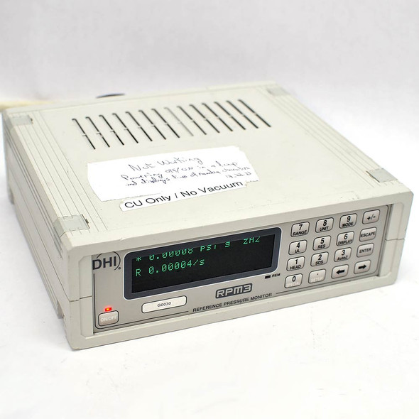 DH Instruments RPM3 Reference Pressure Monitor 0-30PSIg Manometer G0030 - Parts