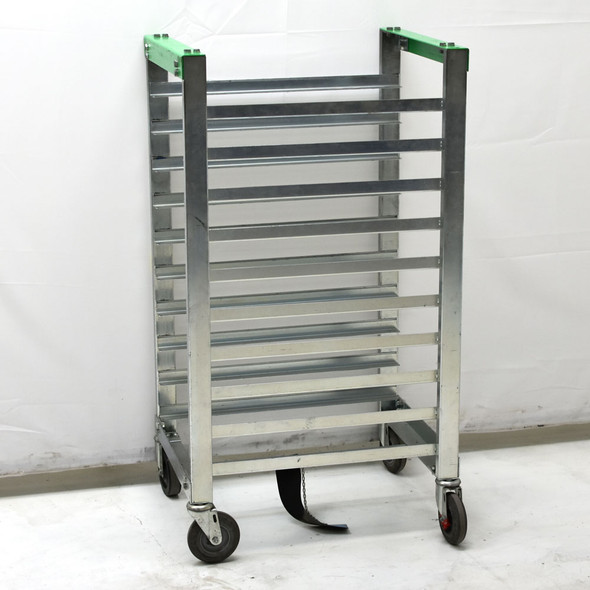 Bliss 26" x 20" Front-Loading 10-Tray Cart Welded ESD-Safe PCB Board Parts Rack