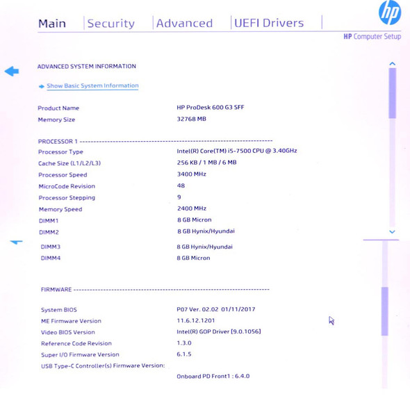 HP ProDesk 600 G3 SFF Desktop Intel i5-7500 3.40GHz 512GB SSD 1TB 32GB Win10 Pro