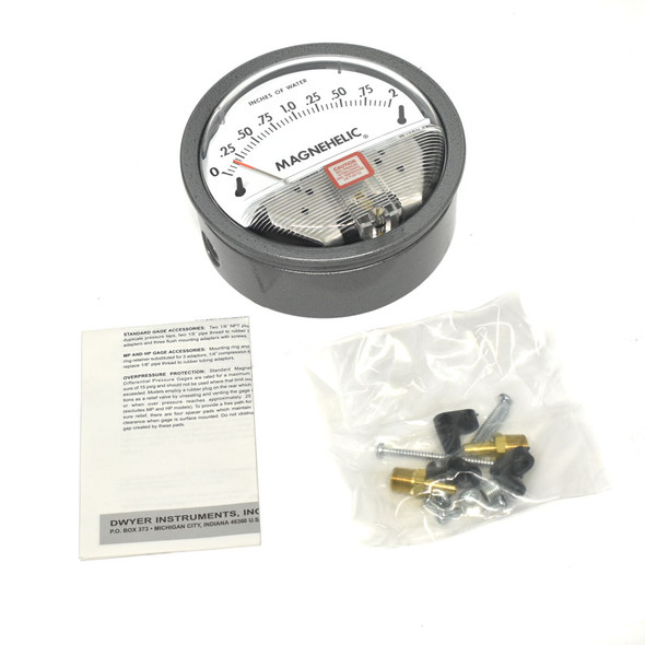 Dwyer Magnehelic 102004-00 Differential Pressure Gauge 0-2''