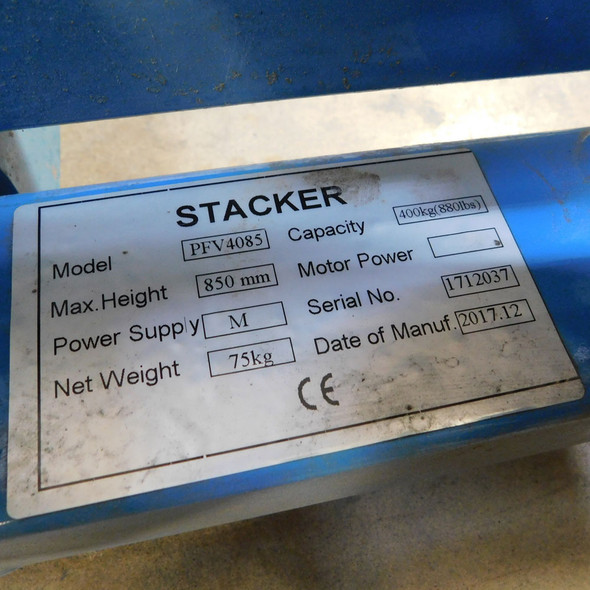 Sinolift PFV4085 Manual Hydraulic Stacker Roll Reel Lifter 880 Lb Material Lift