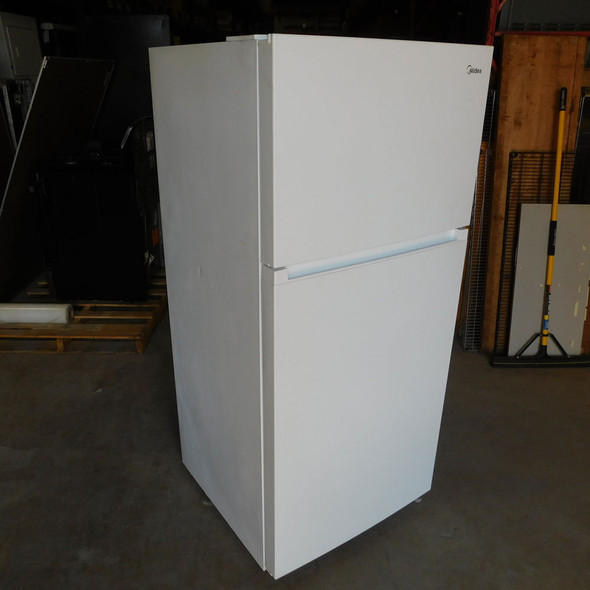 Midea 18 Cu Ft 30" Top Mount Freezer Refrigerator White Fridge MRT18S2AWW
