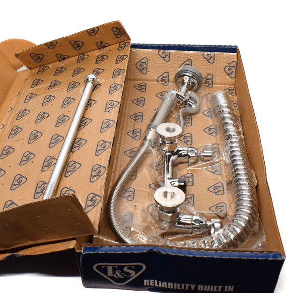 T&S Brass B-0133 EasyInstall Pre-Rinse, Spring Action 8" Faucet