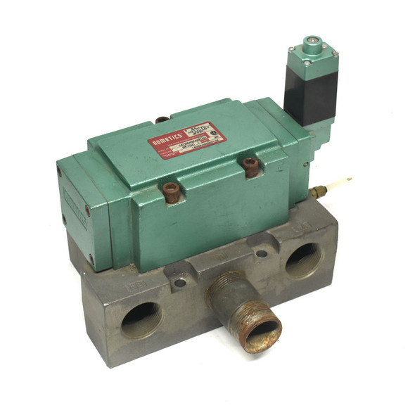 Numatics 147BA43AM014X Pneumatic Solenoid Valve 24VDC w/ 003 2090 Manifold