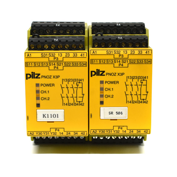 Pilz PNOZ X3P 24VDC 24VAC 3n/o 1n/c 1so Compact DIN Rail Safety Relay 777310 (2)
