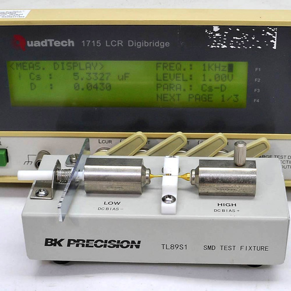 BK Precision TL89S1 SMD Test Fixture for LCR Meter Analyzer 4-BNC Interface