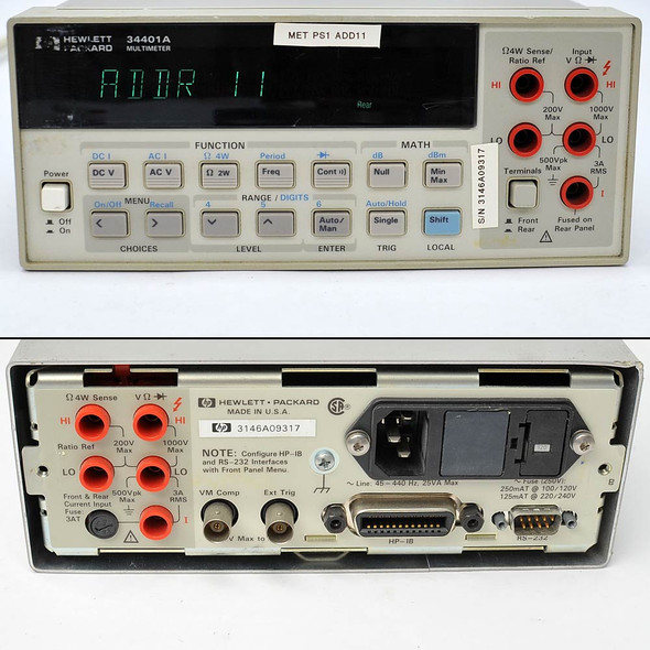 HP 34401A Digital Multimeter DMM 6½-Digit True RMS with GPIB Gets Stuck - Parts