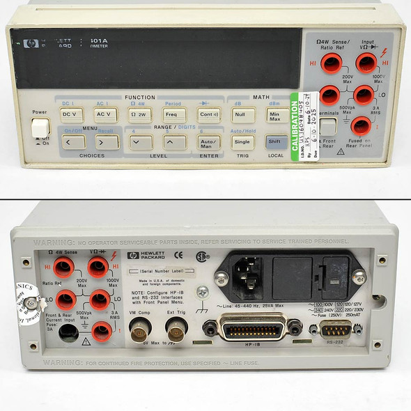 HP 34401A Digital Multimeter DMM 6½-Digit True RMS, BAD Current Fuseholder-Parts
