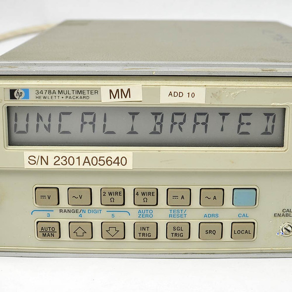 HP 3478A Digital Multimeter DMM 5-1/2 Digit with HP-IB, Uncalibrated - Parts
