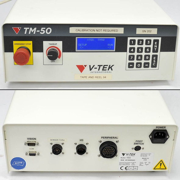 V-Tek Incorporated TM-50 Tape & Reel Component Taping Machine Digital Controller