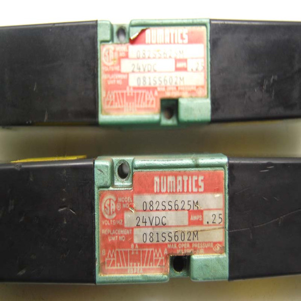 Lot of 2 Numatics 082SS625M .25A Pneumatic Direct Actuated Solenoid Valves