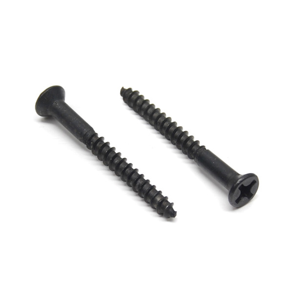 Philips Head 2" Black Steel Drywall/Wood Screws Countersunk(Flat) PH3 (3000)