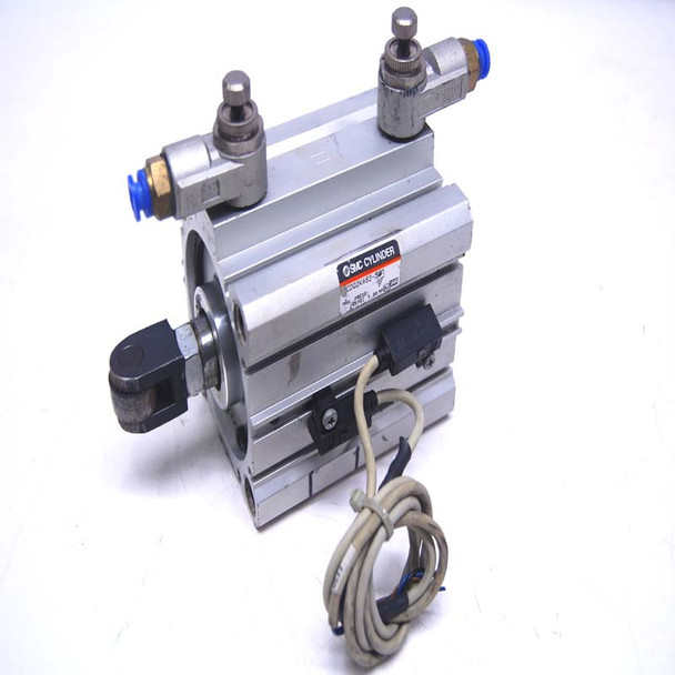 SMC NCDQ2KA63-50D Pneumatic Actuator w/(2) D-F79 Sensors + (2) AS2200 Valves