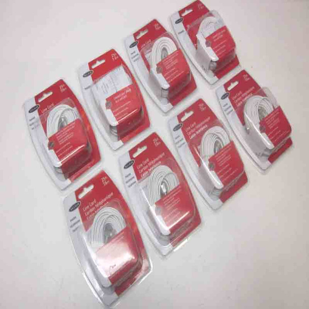 8-Pack Belkin F8V100-25-WH White M/M Phone Line Cords - 25 feet (7.6m)