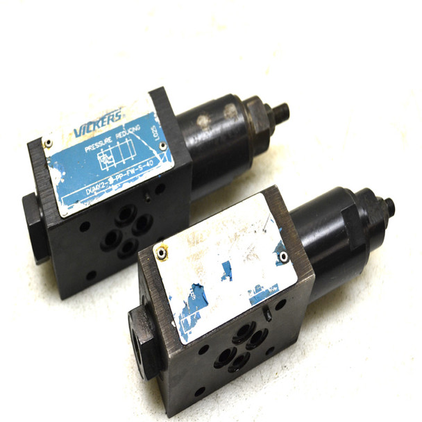 (2) Vickers Eaton DGMX2-3-PP-BW-S-40 Reversible Hydraulic Reducing Valves