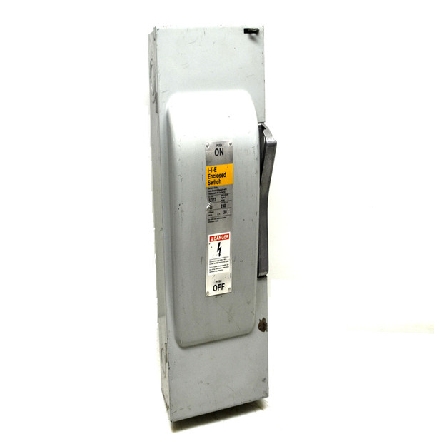 ITE JU323 General Duty 100A Vacu-Break 240VAC Enclosed 30HP 3-Phase Switch