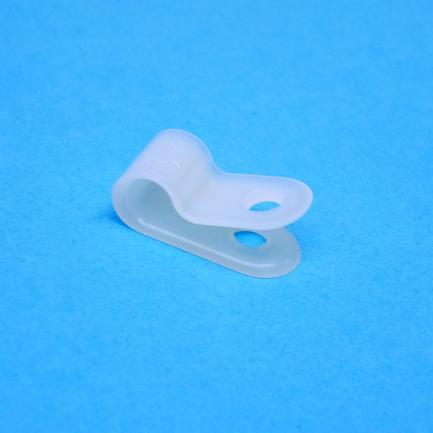 P-Style Cable Clamp Natural Nylon R-Type Plastic 3/16" Screw Mount (1,125 Pcs)