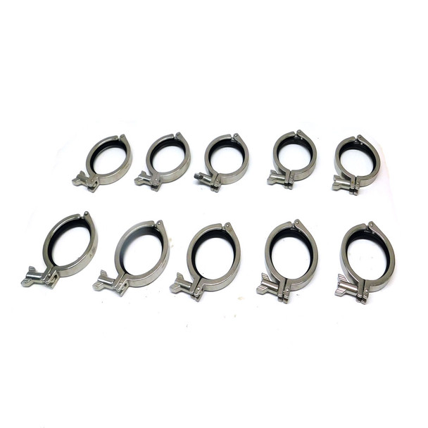 Tri-Clover Fitting 3" Sanitary Clamps + Gaskets (10)