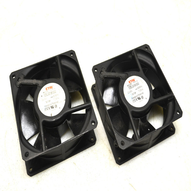 (Lot of 2) ETRI 125LG0181000 208-240V 18/15W AC Axial Fans 120x120x38mm