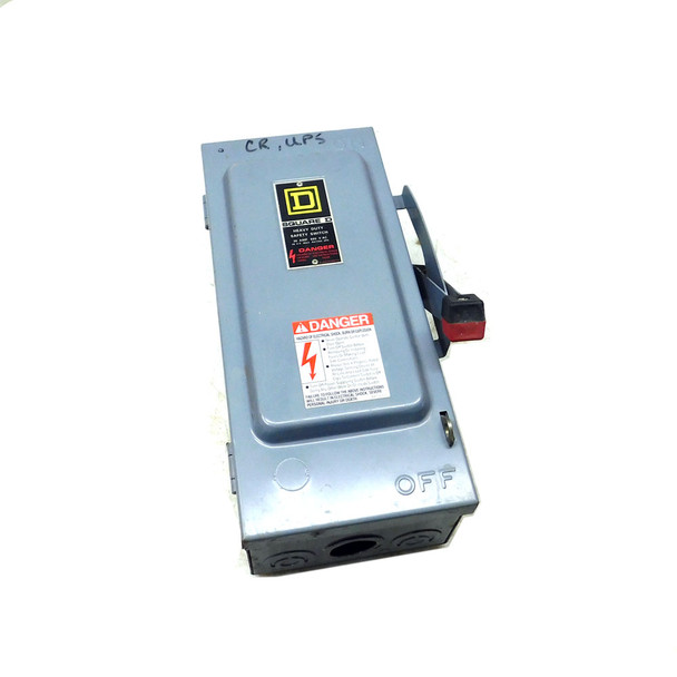 Sqaure D H361 30A 3-Pole Fusible Disconnect Switch NEMA Type 1 Enclosure 600VAC
