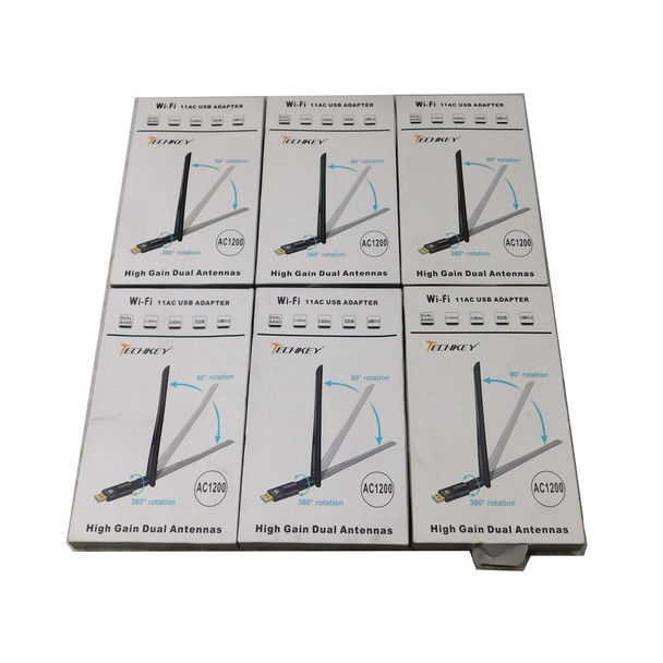 Techkey X001Y7F5QN 2.4GHz+5.8GHz USB 3.0 WiFi Adapters (6) Techkey X001Y7F5QN 2.4GHz+5.8GHz USB 3.0 WiFi Adapters (6)