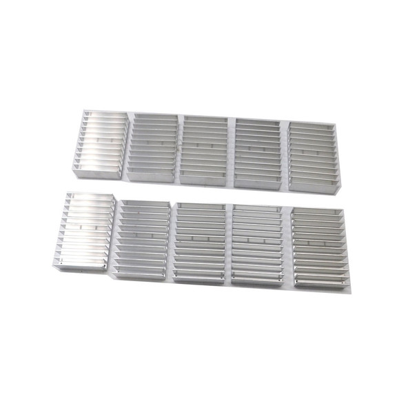 3.5"L x 3.0"W x 0.85"H Drilled Aluminum Heatsinks 0.24" Spacing (10)