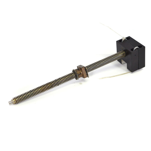 Industrial 10" Travel 2mm Pitch 0.50" Shaft Diameter Ground Ball Screw Assembly