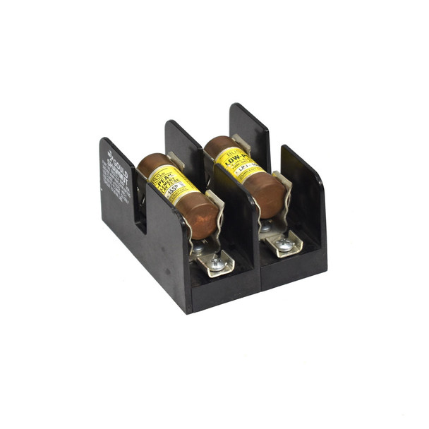 Gould Shawmut 60312J 2 Pole Fuse Holder w/(2) Cooper Bussmann LPJ-15SP 15A Fuses