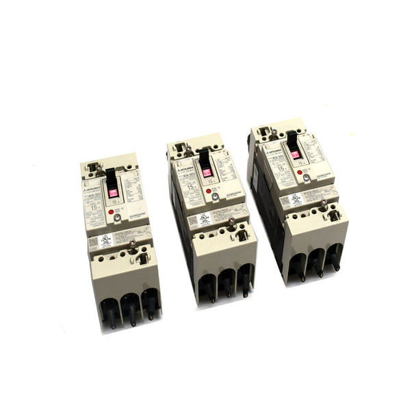Mitsubishi NF50-SVFU 15A 3-Pole No-Fuse Molded Case Circuit Breakers