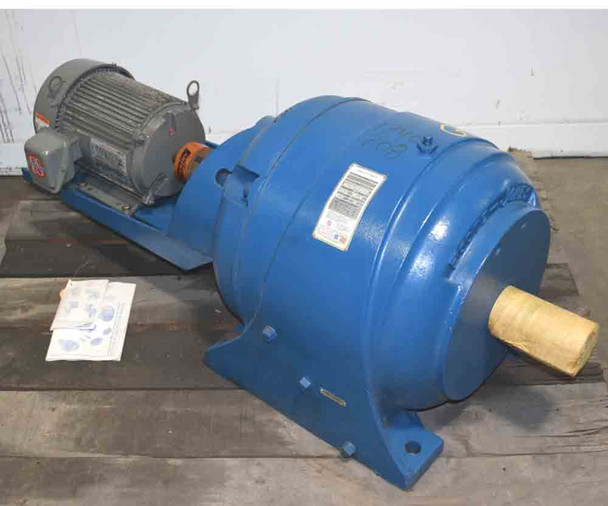 Foote-Jones Illinois SL83470 Gear Line-O-Power Reducer & U.S. Motor 70:1 5Hp 3Ph