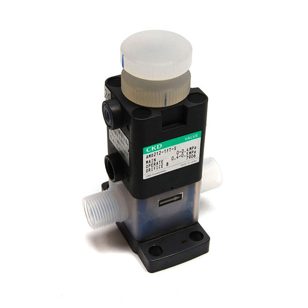 CKD Corporation AMD212-1FT-S Pneumatic Air 3/8" Chemical Liquid PFA Valve