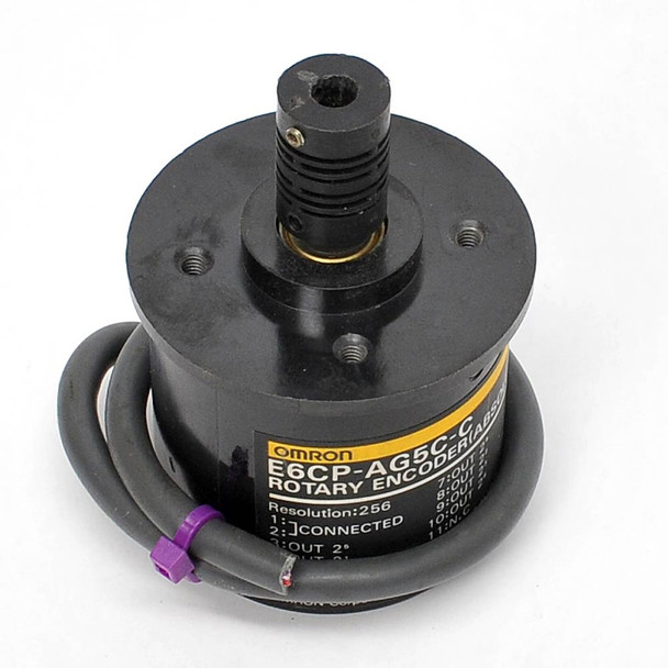 Omron E6CP-AG5C-C Rotary Encoder Absolute 256 PPR 12-24VDC Open Collector Output