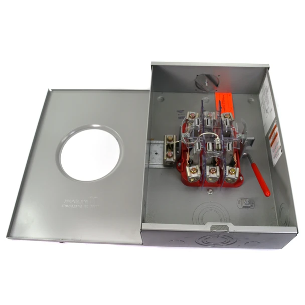 Milbank U4788-XL-AE Meter Base/Socket 200A 600V 7-Jaw Lever Bypass OH Service 3R