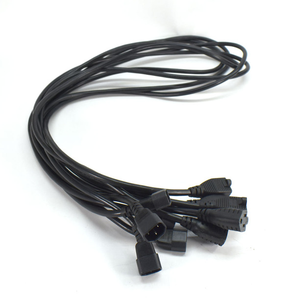 6ft Black AC Power Cord 10A/250V Cable 5-15R to C13 (5) 6ft Black AC Power Cord 10A/250V Cable 5-15R to C13 (5)