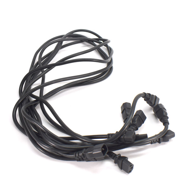 6ft Black AC Power Cord 10A/250V Cable C14 to C13 (5)