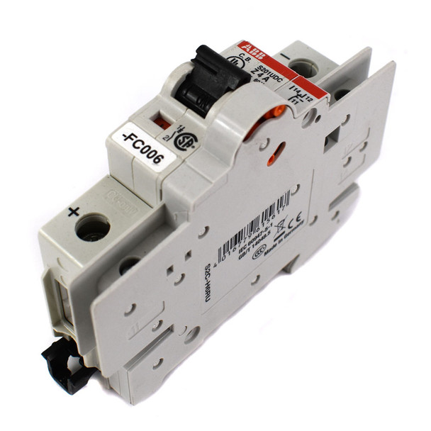 ABB S201UDC-Z4 Miniature Circuit Breaker 1P 4A 60VDC w/ S2C-H6RU AUX Contact