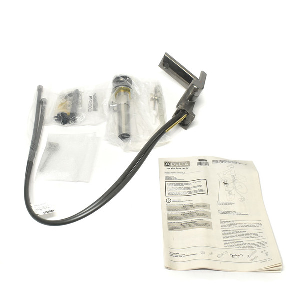 Delta Pivotal 599-KS-PR-MPU-DST Single Hole Faucet Lumicoat Black Stainless