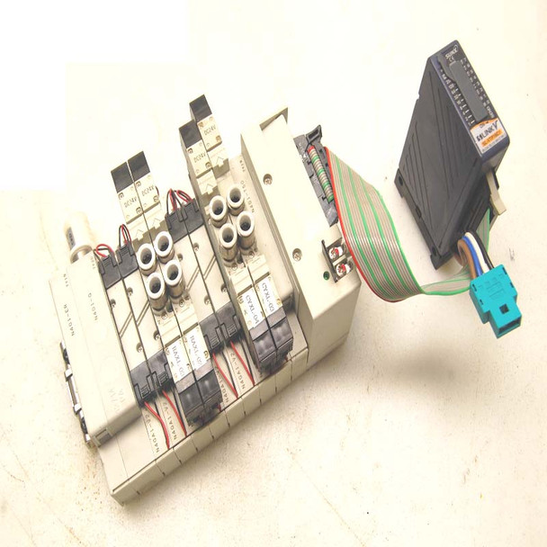 (Lot of 4) CKD 4GA129-A2N & 4GA139-A2N Solenoid Air Valves w/ Manifold & Modules