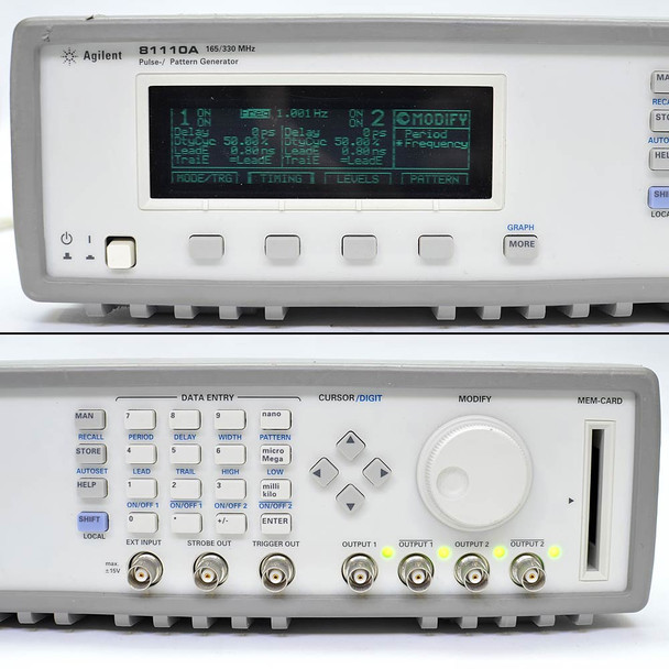 Agilent 81110A Pulse/Pattern Generator 2x 81112A 1mHz/330MHz Differential BNC