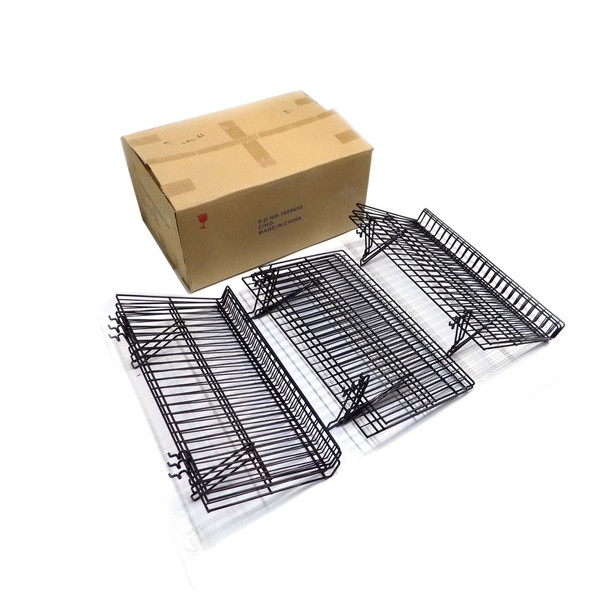 Black Wire Grid Mep-Angled 24" x 12" Slatwall/ Pegboard Shelves (10)