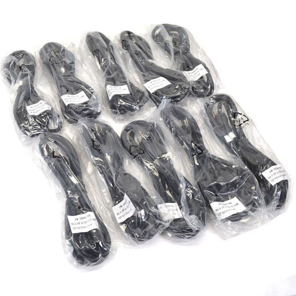 6ft Standard Y Splitter NEMA 5-15P Power Cord to 2x C13 16AWG SJT Cable (10)