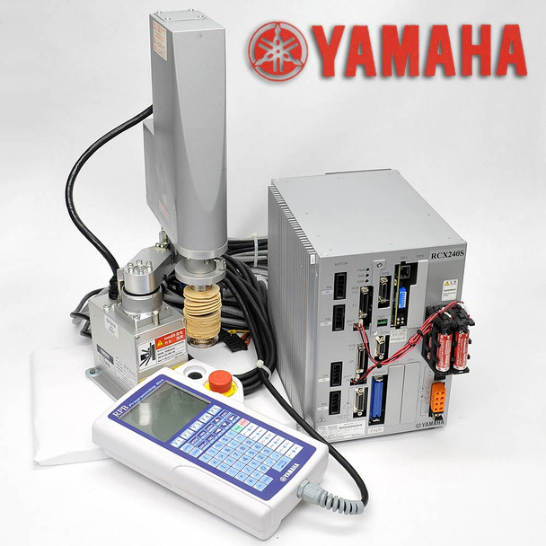 Yamaha YK220X Tiny Cartesian Robot Arm 220mm Reach + RCX240S Controller, Pendant